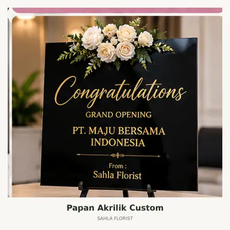 Papan Bunga Akrilik Tidar Malang